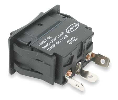 HUBBELL MR123MMSP MARINROCKSWTCH,NOLENS/LAMP,BLK,ON/OFF/ON