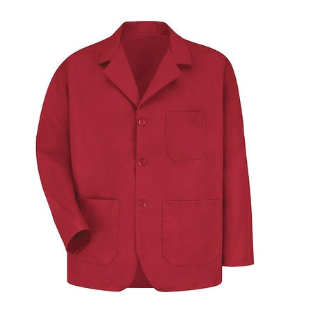 RED KAP KP10RD RG L MENS RED OFFICE COAT 80/20