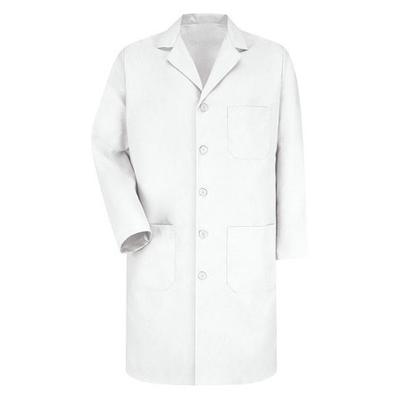 RED KAP KP14WH RG 42 MENS WHITE LAB COAT 80/20