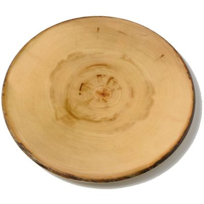 AMERICAN METALCRAFT MSR14 RUSTIC WOOD PLATTER,ROUND,S