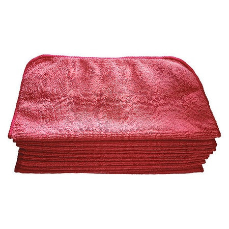 TOUGH 32UV02 MICROFIBER TOWEL RED 12 X 12 IN. PK12