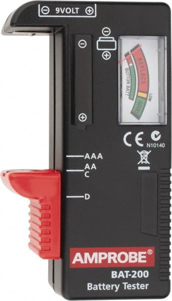 AMPROBE BAT-200 0.9 VAC TO 9 VAC, BATTERY TESTER
