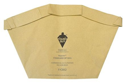 TOUGH 11C832 FILTER BAG 1-PLY PAPER PK10