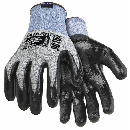 HEXARMOR 9010-XXL (11) CUT RESISTANT GLOVES GRAY/BLACK 2XL PR
