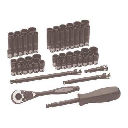 GREY PNEUMATIC 89253CRD 1/4" DR. 53PC FRACT. & METRIC DUO-SOCKET