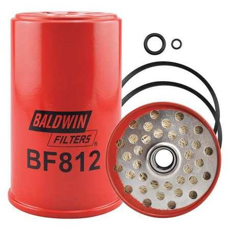 BALDWIN FILTERS BF812 FUEL FILTER,5-13/32X3-15/32X5-13/32 IN