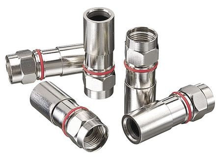 POWER FIRST 4UJL4 COAXIAL CONNECTOR RG59 REG/TRI/QUAD PK50