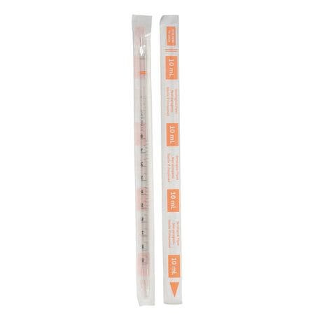 LAB SAFETY SUPPLY 11L808 10ML PIPET INDIVIDUALLY WRAP/BAG PK200