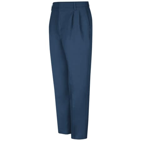RED KAP PT38NV 36 30 MENS NAVY PLEATED TWILL PANT