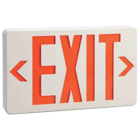 LUMAPRO 6CGL5 EXIT SIGN WITH BATTERY BACKUP 0.4W RED