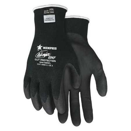 MCR SAFETY N9878BNFXXL CUT RESISTANT GLOVES, NINJA, KEVLAR/STEE