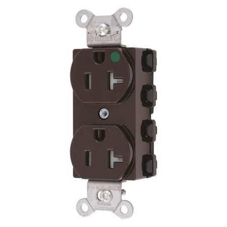 HUBBELL SNAP8300TRA RECEPTACLE BROWN 20A 3 WIRES NYLON