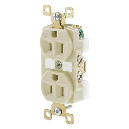 BRYANT BRY5262I RECEPTACLE IVORY NYLON 0.5 HP 2 POLES