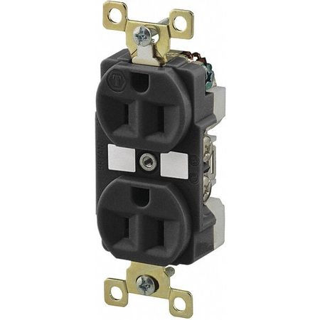 BRYANT BRY5262BLKWR RECEPTACLE BLACK 15A WEATHER RESISTANT