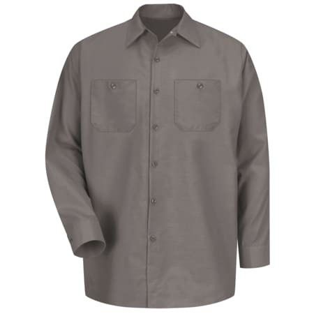 RED KAP SP14GY RG 6XL MENS LS GRAY POPLIN WORK SHIRT 6XL