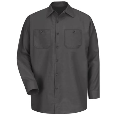 RED KAP SP14CH LN 4XL MENS LS CHARCOAL POPLIN WORK SHIRT 4XL
