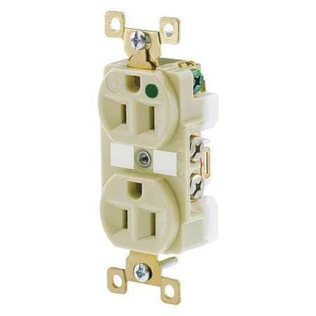 BRYANT BRY8200IL RECEPTACLE IVORY 15A 125VAC ILLUMINATED