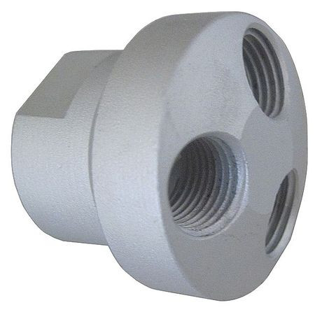 SPEEDAIRE 22YK87 AIR GUN MANIFOLD 1/4 FNPT IN/OUT ALUM