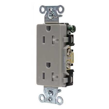 BRYANT DRS20GRYTR RECEPTACLE GRAY 20A DECORATOR OUTLET