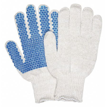 MCR SAFETY 9650LMB GLOVES, REGULAR WEIGHT, LARGE, COTTON PO