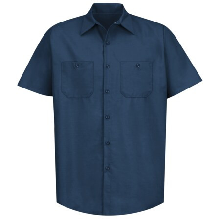 RED KAP SP24NV SS 6XL MENS SS NAVY POPLIN WORK SHIRT 6XL