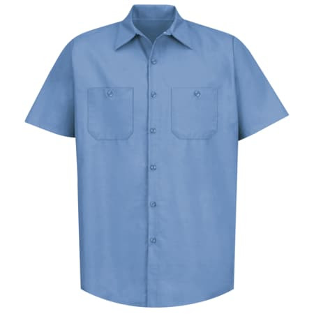 RED KAP SP24LB SS 6XL MENS SS LT BLUE POPLIN WORK SHIRT 6XL