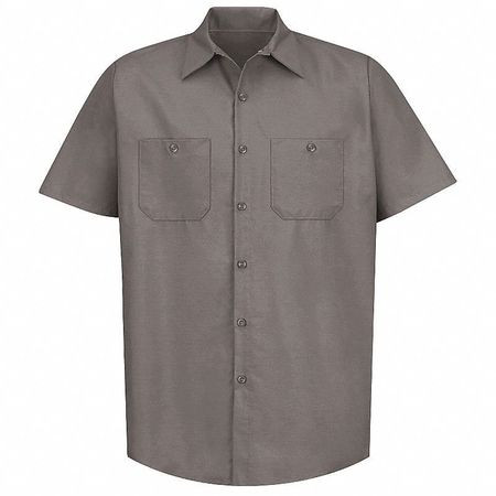 RED KAP SP24GY SS 6XL MENS SS GRAY POPLIN WORK SHIRT 6XL