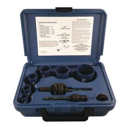BLU-MOL 9591 LOCKSMITH BI-METAL HOLE SAW KIT 9 PCS.