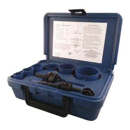 BLU-MOL 9593 ELECTRICIAN BI-METAL HOLE SAW KIT 9 PCS.