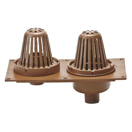SMITH LIGHT COMMERCIAL 148-Y02 ROOF/OVERFLOW DRAIN 2IN NO-HUB