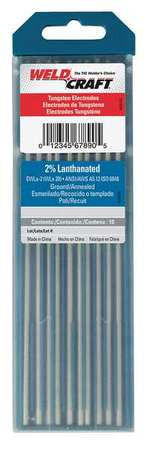 MILLER ELECTRIC WL2040X7 TUNGSTEN ELECTRODE .040 IN D 7 IN L PK10