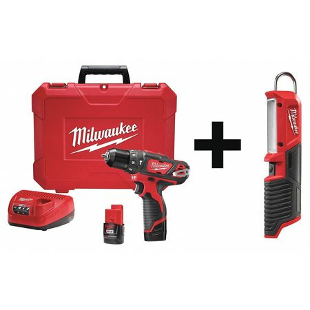 MILWAUKEE ELECTRIC TOOLS 2408-22  2351-20 CORDLESS HAMMER DRILL LED WORKLIGHT