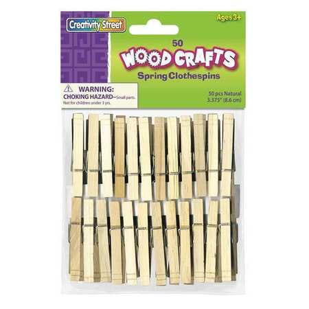 CREATIVITY STREET 3658-01 CLOTHESPINS SPRING PK50