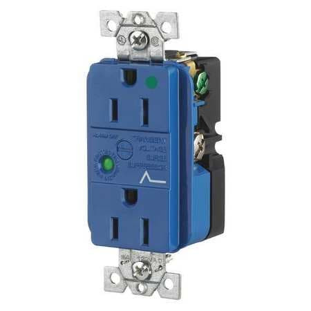 BRYANT SP82A RECEPTACLE BLUE 15A NYLON 0.5 HP 125VAC