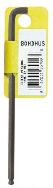 BONDHUS 16502 0.05MM HEX, SHORT ARM, BALL END HEX KEY