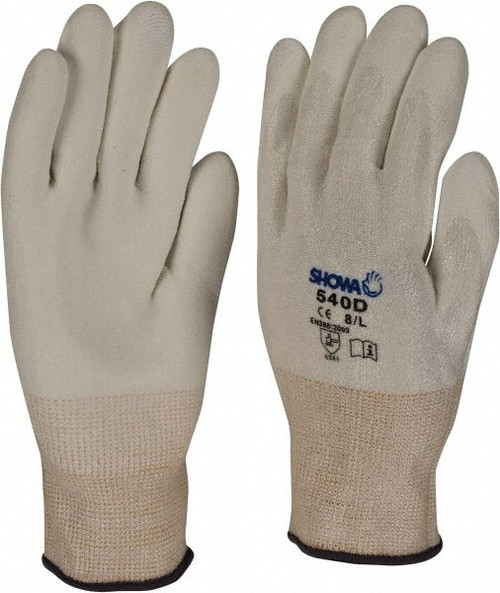 SHOWA BEST GLOVE, INC 540-L COATED GLOVES,WHITE,L,PR