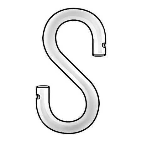 GRAINGER GLOBAL SOURCING U17380.000.0075 S HOOK 1/8 IN OPENING 3/4 IN. PK50