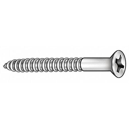 GRAINGER GLOBAL SOURCING U25120.019.0350 WOOD SCREW FLAT #10X3 1/2 L PK100