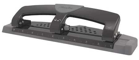 SWINGLINE A7074134 THREE-HOLE PAPER PUNCH 12 SHEETS BLK/GRY