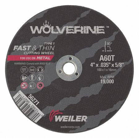 WOLVERINE 56271 CW 4 X 0.035 X 5/8 A60TWB