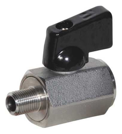 INTECH SSMM-50NL MINI BALL VALVE SS FNPT X MNPT 1/2INPIPE