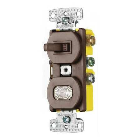 BRYANT RC109 COMBINATION DEVICE BROWN 15A TOGGLE