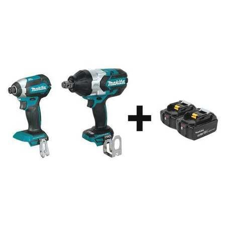 MAKITA XDT13Z  XWT07Z + BL1840B-2 CORDLESS IMPACT DRIVER KIT 18V 4.0AH