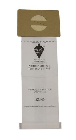 TOUGH 3ZJH9 FILTER BAG 2-PLY PAPER PK10