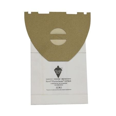 TOUGH 3ZJK2 FILTER BAG 2-PLY PAPER PK10
