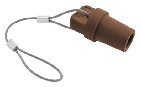 HUBBELL HBLMCAPBN SINGLE POLE CONNECTOR COVER,MALE,BROWN