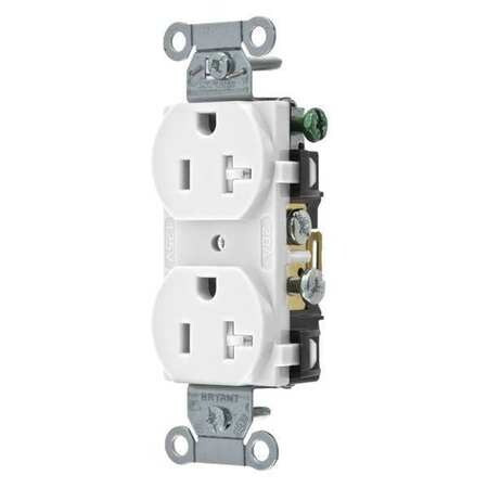 BRYANT CBRS20WTR RECEPTACLE,NYLON,125VAC,TAMPER RESIST