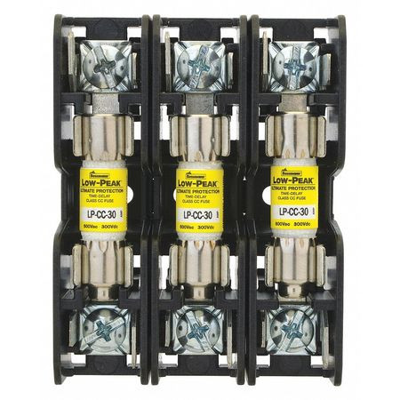 COOPER BUSSMANN BCM603-3SQ FUSE BLOCK 0 TO 30A CC 3 POLE