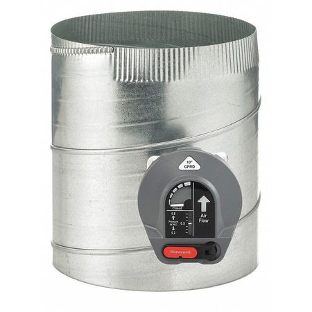 HONEYWELL CPRD10 BYPASS DAMPER,GR/RD/STEEL,10 IN. DIA.