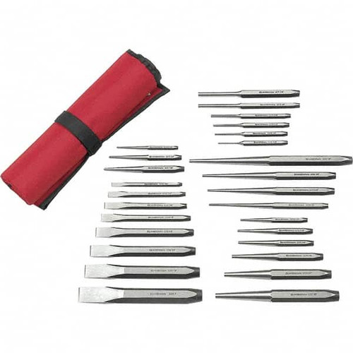 GEARWRENCH 82306 27 PIECE CENTER PUNCH, COLD CHISEL, STAR